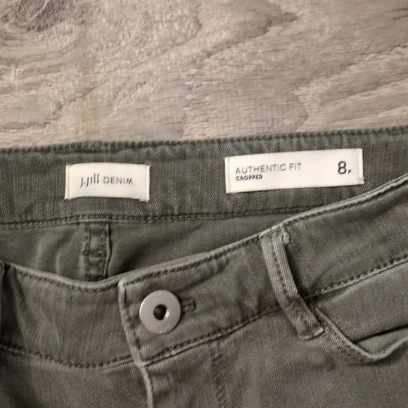 J. Jill Gray Authentic For Cropped Raw Hem Pants Size 8 Petite - Picture 4 of 10